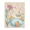 Stupell Industries Easter Bunny Spring Blue Egg Vintage Postal Script Wall Plaque